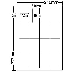 【送料無料】 東洋印刷 LDW16SBF シートカットラベル A4版 16面付(1ケース500シート) 【在庫目安:お取り寄せ】| ラベル シール シート シール印刷 プリンタ 自作