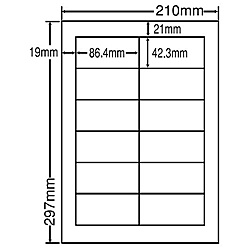 【送料無料】 東洋印刷 LDW12P シートカットラベル A4版 12面付(1ケース500シート) 【在庫目安:お取り寄せ】| ラベル シール シート シール印刷 プリンタ 自作