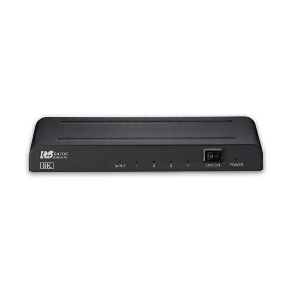 【送料無料】 ラトックシステム RS-HDSP4-8K 8K対応 1入力4出力 HDMI分配器 【在庫目安:お取り寄せ】