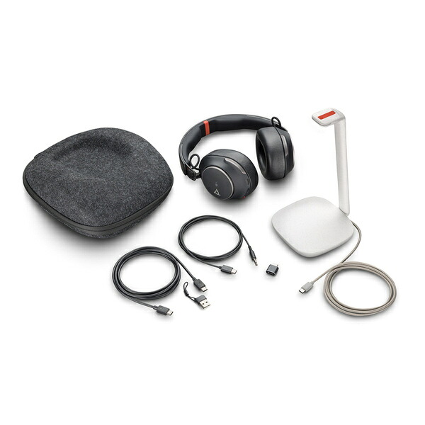 【貨物輸送無料】HP 8G7T8AA Poly Voyager Surround 85 USB-C+USB-A 取り替えっこアダプター付 受け持ち照明ランプ付 両耳 無線電話真似形 ノイズキャンセリングマイク積み上げる Microsoft Teamsお墨付き真似形【店卸し資産準拠集団:お取り寄せ】