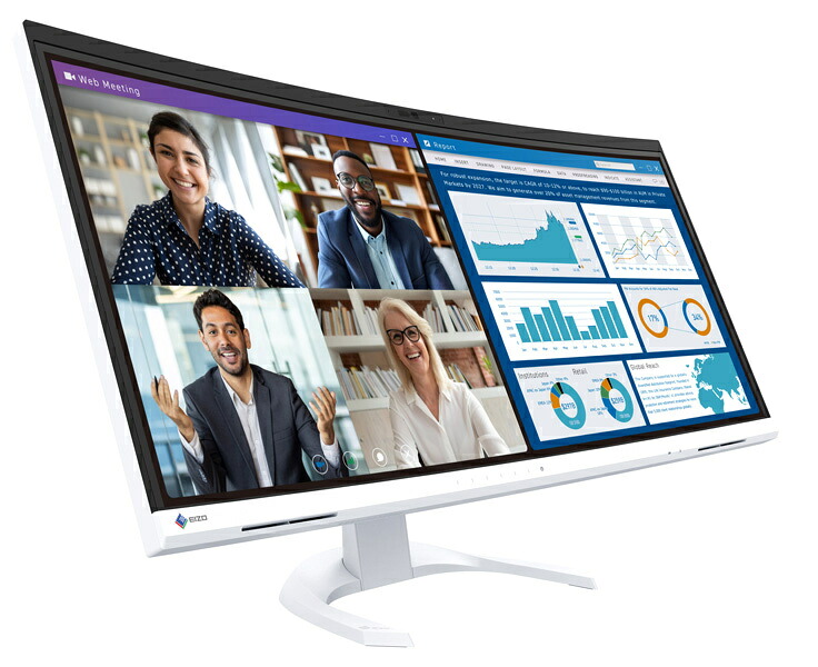 【送料無料】 EIZO EV3450XC-WT 液晶ディスプレイ 34.1型/ 3440×1440/ HDMI×2、DisplayPort、USB Type-C/ ホワイト/ スピーカー：あり 【在庫目安:僅少】