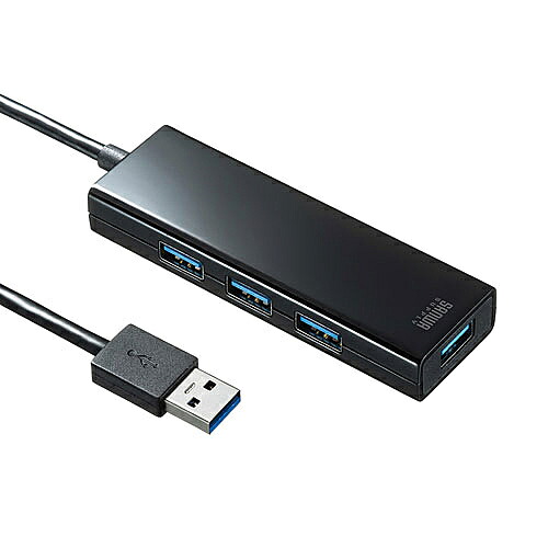 【送料無料】 サンワサプライ USB-3H420BK 急速充電ポート付きUSB3.1 Gen1 ハブ 【在庫目安:お取り寄せ】