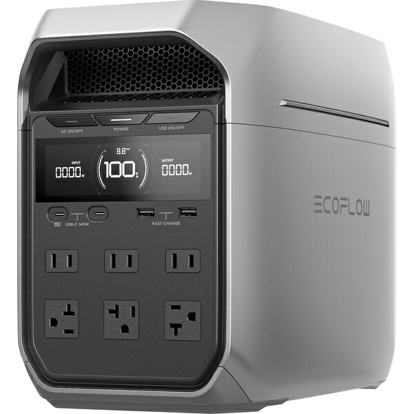 【送料無料】 EcoFlow EFDELTA3P-JP-Cbox DELTA 3 Plus 容量1024Wh/ 出力1500W/ リン酸鉄リチウムイオン電池 【在庫目安:お取り寄せ】