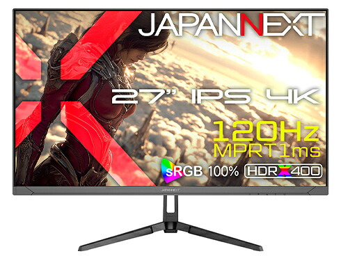 【店卸し資産標準尺度:あり】【貨物輸送無料】JAPANNEXT JN-i27G120U2 ゲーミング液晶見せびらかす 27型/ 3840×2160/ HDMI×2、DP×2/ 黒いこと/ 金棒引き有/ 2年言いはなつ