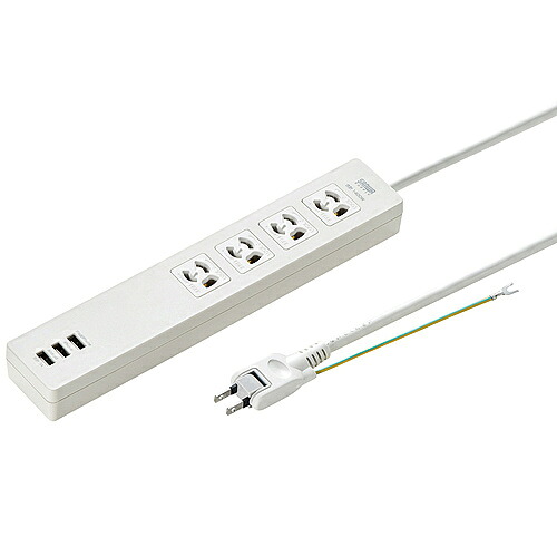 【送料無料】 サンワサプライ TAP-F37U-2 USB充電機能付きタップ 【在庫目安:お取り寄せ】