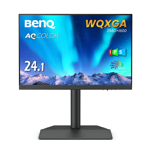 【送料無料】BenQ SW242Q カラーマネジメント液晶ディスプレイ 24.1型/ 2560×1600/ HDMI x2、DisplayPort x1、USB Type-C（90W給電） x1/ ダークグレー/ スピーカー：なし/ IPS/ 16:10/ AdobeRGB 99%【在庫目安:お取り寄せ】