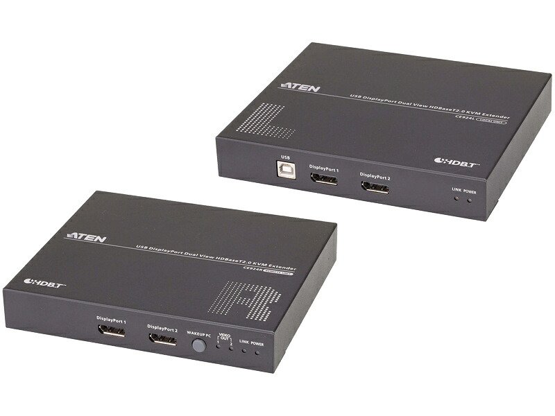 【貨物輸送無料】ATEN CE924 USB DisplayPort KVMエクステンダー（デュアル見せびらかす＆HDBaseT 2.0相応う）【店卸し資産準拠集団:お取り寄せ】| マイコン境界線の外側装置 練り合わせるエクステンダー エクステンダー マイコン マイコン