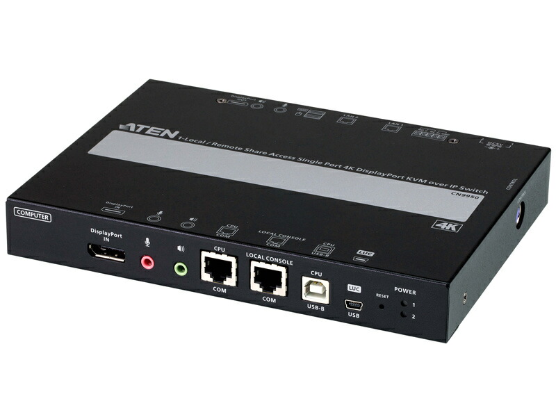 【送料無料】 ATEN CN9950 1ローカル/ リモート アクセス共有 1ポート DisplayPort KVM over IP（4K対応、RS-232C対応） 【在庫目安:お取り寄せ】