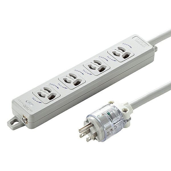 【送料無料】 サンワサプライ TAP-HPM4-3W 医用接地プラグ付き電源タップ（3P・4個口・ホワイト・3m） 【在庫目安:お取り寄せ】