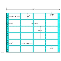 【送料無料】 東洋印刷 MH15W タックフォームラベル 15インチ×11インチ 24面付(1ケース500折) 【在庫目安:お取り寄せ】| ラベル シール シート シール印刷 プリンタ 自作