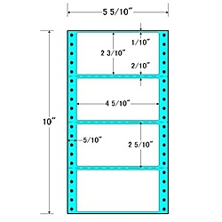 【送料無料】 東洋印刷 MM5W タックフォームラベル 5 5/ 10インチ×10インチ 4面付(1ケース1000折) 【在庫目安:お取り寄せ】| ラベル シール シート シール印刷 プリンタ 自作