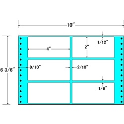 【送料無料】 東洋印刷 MT10X タックフォームラベル 10インチ×6 3/ 6インチ 6面付(1ケース1000折) 【在庫目安:お取り寄せ】| ラベル シール シート シール印刷 プリンタ 自作