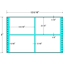 【送料無料】東洋印刷 M12R タックフォームラベル 12 6/ 10インチ&times;8インチ 4面付(1ケース500折)【在庫目安:お取り寄せ】| ラベル シール シート シール印刷 プリンタ 自作｜PC＆家電《CaravanYU 店》