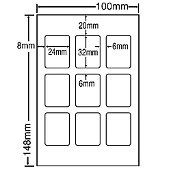 【送料無料】 東洋印刷 SCJH24L カラーインクジェット用光沢ラベル9面(はがきサイズ)(1ケース500シート) 【在庫目安:お取り寄せ】| ラベル シール シート シール印刷 プリンタ 自作