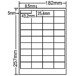 【送料無料】 東洋印刷 LFW36A シートカットラベル B5版 36面付(1ケース1000シート) 【在庫目安:お取り寄せ】| ラベル シール シート シール印刷 プリンタ 自作