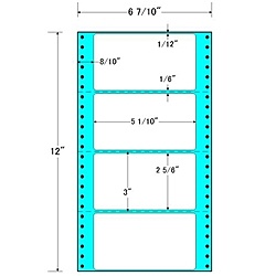 【送料無料】 東洋印刷 MM6A タックフォームラベル 6 7/ 10インチ×12インチ 4面付(1ケース1000折) 【在庫目安:お取り寄せ】| ラベル シール シート シール印刷 プリンタ 自作