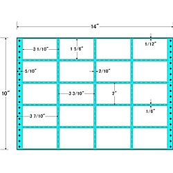 【送料無料】 東洋印刷 MH14V タックフォームラベル 14インチ×10インチ 20面付(1ケース500折) 【在庫目安:お取り寄せ】| ラベル シール シート シール印刷 プリンタ 自作
