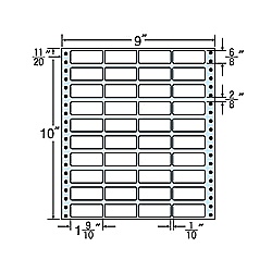 【送料無料】 東洋印刷 MX9K タックフォームラベル 9インチ×10インチ 40面付(1ケース500折) 【在庫目安:お取り寄せ】| ラベル シール シート シール印刷 プリンタ 自作