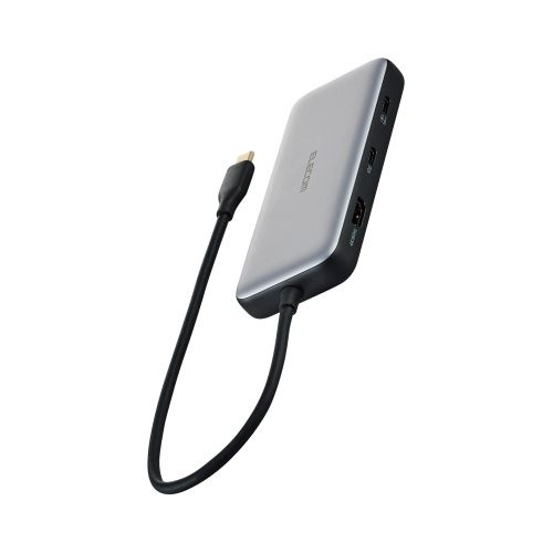 【在庫目安:あり】【送料無料】 ELECOM DST-C27SV Type-C ドッキングステーション/ USB PD対応/ USB 10Gbps×2/ HDMI×1/ 充電用USB-C×1/ データ転送用USB-C×1/ LANポート/ シルバー| パソコン周辺機器 ポートリプリケーター 10,460円