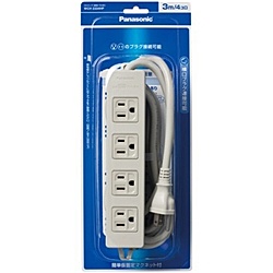楽天市場】延長コード パナソニック 抜け止め形 【1mコード】WCH2414HP