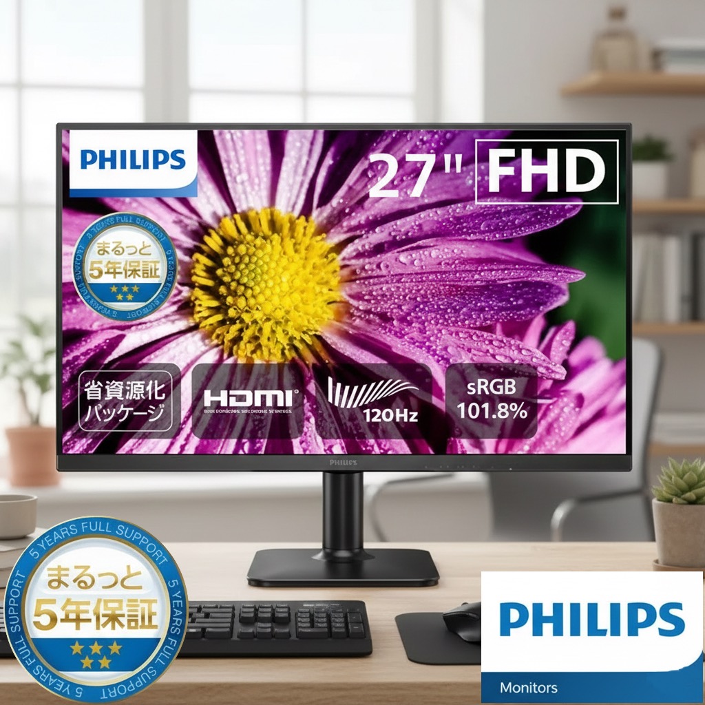 楽天市場】PHILIPS モニター 27インチ 276E8F IPSパネル 2560x1440 2K