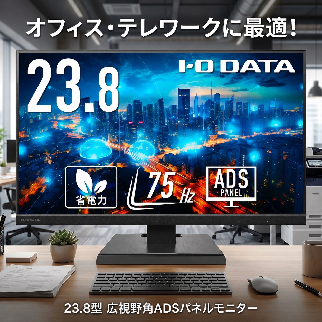 I-O DATA 23.8インチ フルHDモニター(ADSパネル・3年保証)