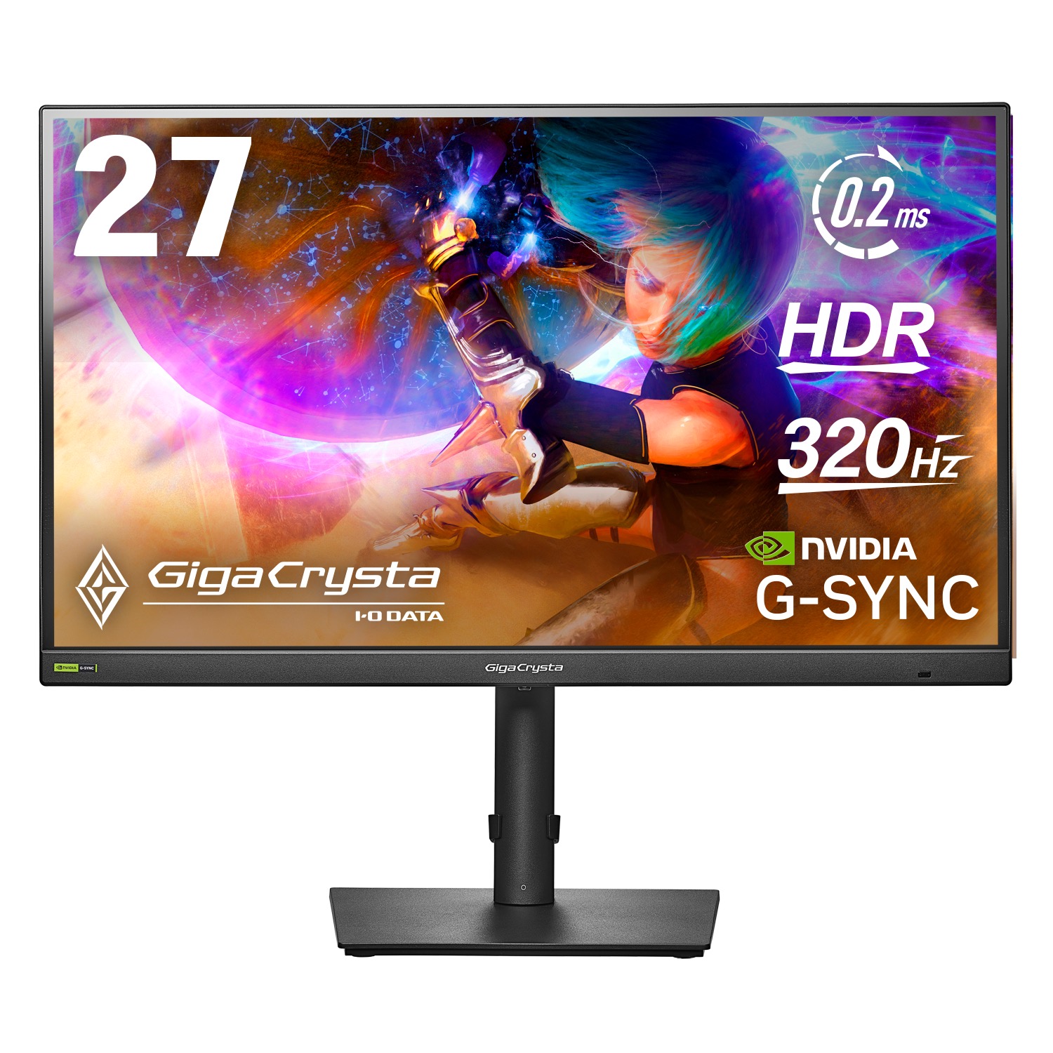 【在庫目安:あり】【送料無料】アイオーデータ EX-GDQ271RAB ゲーミング液晶ディスプレイ 27型/ 2560×1440/ HDMI(HDCP 2.3)×2、DisplayPort(HDCP 2.3)×1/ ブラック/ スピーカー:あり/ WQHD対応27型ゲーミングモニター/ 320Hz/ GigaCrysta|PC&家電《CaravanYU 店》