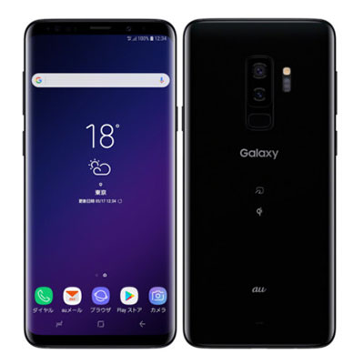 配送員設置送料無料 au Galaxy S9+ Plus SCV39 Midnight Black SAMSUNG