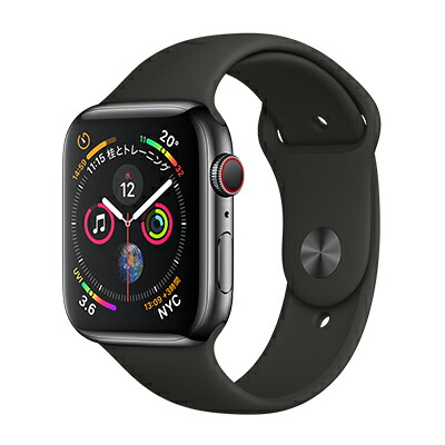 Apple Apple Watch Series4 44粍 GPS+Cellular模範例 MTX22J/A A2008【スペースブラックステンレススチールケース/黒いこと運動競技ダンス楽隊】 [中古] 【当社３ヶ月間引き受ける】 イオシス