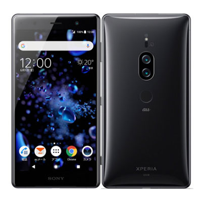 【SIM鍵を掛ける取り消す済】au Sony Xperia XZ2 Premium SOV38 Chrome Black SONY 当社３ヶ月間引き受ける 中古 イオシス