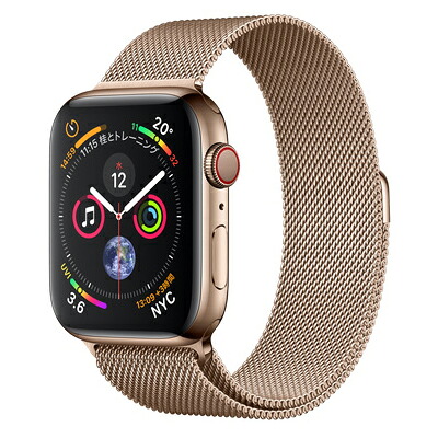 Apple Apple Watch Series4 44粍 GPS+Cellular模範例 MTX52J/A A2008【ゴールドステンレススチールケース/ゴールドミラネーゼループ】 [中古] 【当社３ヶ月間引き受ける】 イオシス