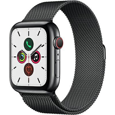 Apple Apple Watch Series5 44粍 GPS+Cellular模範例 MWWL2J/A A2157【スペースブラックステンレススチールケース/スペースブラックミラネーゼループ】 [中古] 【当社３ヶ月間引き受ける】 イオシス
