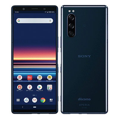 【SIM鍵を掛ける取りけす済】docomo Xperia5 SO-01M Blue SONY 当社３ヶ月間引きうける 中古 イオシス