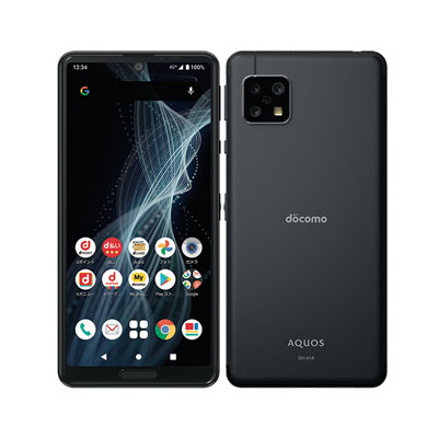 【SIM鍵を掛ける取り消す済】docomo AQUOS sense4 SH-41A 黒いこと SHARP 当社３ヶ月間引き受ける 中古 イオシス