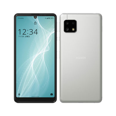 【SIM鍵を掛ける取り消す済】Y!mobile AQUOS sense4 basic A003SH しろがね色 SHARP 当社３ヶ月間引き請ける 中古 イオシス