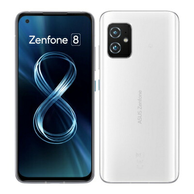 ASUS Zenfone8 ZS590KS-WH128S8 Moonlight White【8GB/128GB 国内版 SIM無償性】 ASUS 当社３ヶ月間引きうける 中古 イオシス