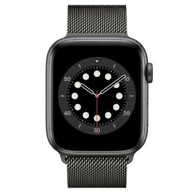 Apple Apple Watch Series6 44粍 GPS模範例 M02F3J/A+MYAQ2FE/A A2292【スペースグレイアルミニウムケース/グラファイトミラネーゼループ】 [中古] 【当社３ヶ月間引き受ける】 イオシス