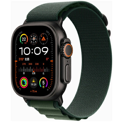 Apple Apple Watch Ultra2 49粍 GPS+Cellularひな形 MX4R3J/A A2986【ブラックチタニウムケース/ダークグリーンアルパインループ(M)】 [未当て嵌める] 【当社６ヶ月引きうける】 イオシス