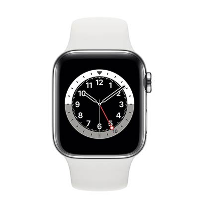 Apple Apple Watch Series6 40粍 GPS+Cellular模範例 M06T3J/A A2375【シルバーステンレススチールケース/ 白いこと運動競技ダンス楽隊】 [中古] 【当社３ヶ月間引き受ける】 イオシス