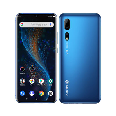 【網状組織受け入れる押さえる▲】SoftBank Axon10 Pro 5G 902ZT Blue ZTE 当社３ヶ月間引き受ける 中古 イオシス