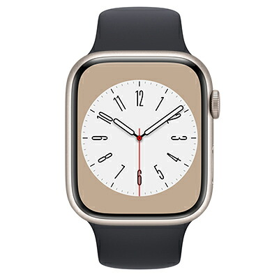 Apple Apple Watch Series8 45mm GPSモデル MNP93J/A+MKUQ3FE/A A2771【スターライトアルミニウムケース/ミッドナイトスポーツバンド】 [中古] 【当社３ヶ月間保証】 イオシス｜中古スマホとタブレットのイオシス