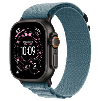 Apple Apple Watch Ultra3 49粍 GPS+Cellular真似形 MF254J/A+MG9L4FE/A A3281【ブラックチタニウムケース/ライトブルーアルパインループ(M)】 [中古] 【当社３ヶ月間引き請ける】 イオシス