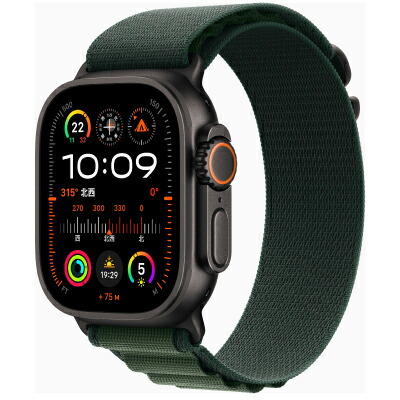 Apple Apple Watch Ultra2 49粍 GPS+Cellularひな形 MX4T3J/A A2986【ブラックチタニウムケース/ダークグリーンアルパインループ(L)】 [未当て嵌める] 【当社６ヶ月引きうける】 イオシス