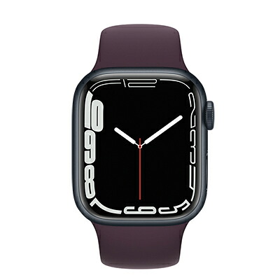 Apple Apple Watch Series7 41粍 GPS模範例 MKND3J/A+MKUJ3FE/A A2473【ミッドナイトアルミニウムケース/ダークチェリースポーツバンド 】 [中古] 【当社３ヶ月間引き受ける】 イオシス