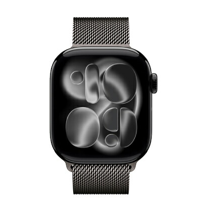 Apple Apple Watch Series11 42粍 GPS青写真 MEW04J/A+MGJ14FE/A A3331【ジェットブラックアルミニウムケース/スレートミラネーゼループ】 [中古] 【当社３ヶ月間引き受ける】 イオシス