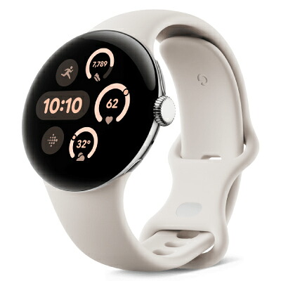 Google Google Pixel Watch3 45粍 LTE青写真 Polished Silver軽銀入れもの/Porcelain積極的ダンス楽隊 GA05283-US [中古] 【当社３ヶ月間引き受ける】 イオシス