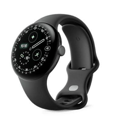 Google 【専用申し受ける保持者欠品】Google Pixel Watch4 45粍 Wi-Fi真似形 Matte Black軽銀容れもの/Obsidian能動的周波数帯域 GA09962-US [中古] 【当社３ヶ月間引き請ける】 イオシス