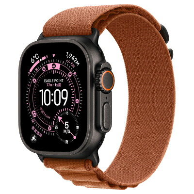 Apple Apple Watch Ultra3 49粍 GPS+Cellular青写真 MF254J/A+MG9E4FE/A A3281【ブラックチタニウムケース/テラコッタアルパインループ(M)】 [中古] 【当社３ヶ月間引き受ける】 イオシス