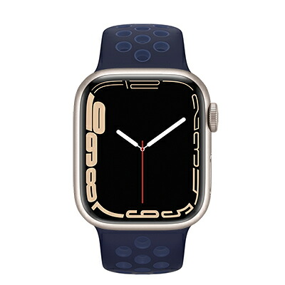 Apple Apple Watch Series7 41粍 GPS+Cellular模範例 MKLW3J/A+ML863FE/A A2476【スターライトアルミニウムケース/ミッドナイトネイビー ミスティックネイビーNike運動競技ダンス楽隊】 [中古] 【当社３ヶ月間引き受ける】