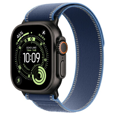 Apple Apple Watch Ultra3 49粍 GPS+Cellular真似形 MF254J/A+MG9R4FE/A A3281【ブラックチタニウムケース/青碧 ブライトブルートレイルループ(M/L)】 [中古] 【当社３ヶ月間引き請ける】 イオシス
